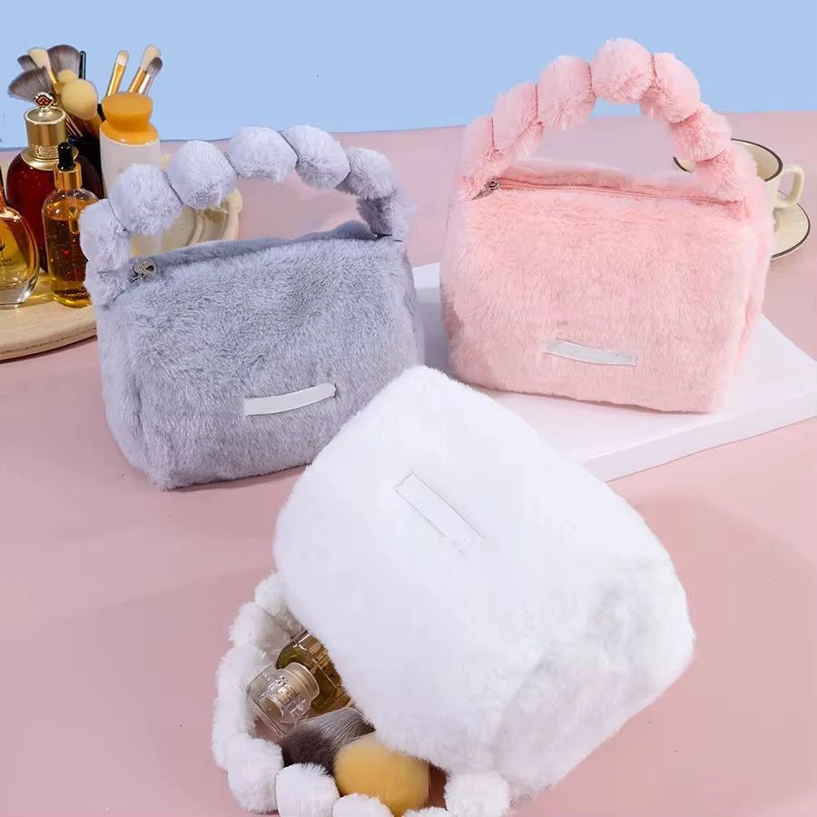 Plushie Hand Purse | Soft Faux Fur Handbag for Women | Cute Mini Shoulder Bag