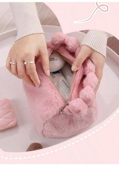 Plushie Hand Purse | Soft Faux Fur Handbag for Women | Cute Mini Shoulder Bag