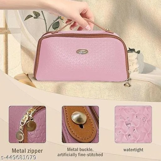 Wave Lady Purse | Stylish PU Leather Handbag for Women | Makeup & Travel Bag