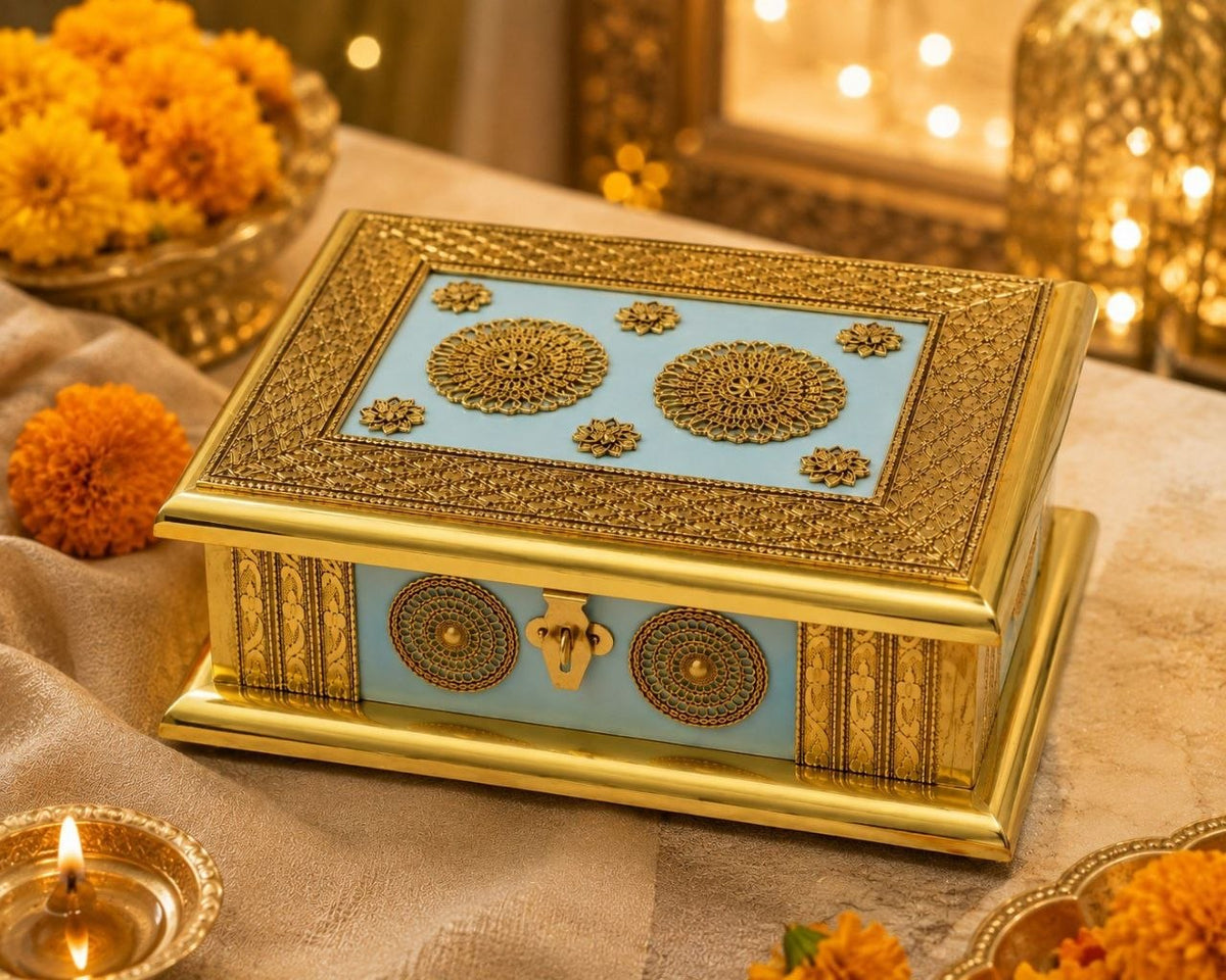 Premium Decorative Dry Fruit Box | Elegant Gift Box for Dry Fruits, Sweets & Festive Gifting