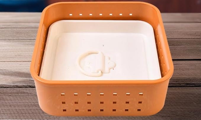 Paneer Maker Box with Strainer – Homemade Cheese Press Container for Kitchen