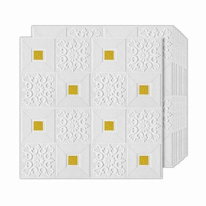 3D Flower Foamsheet Brick Texture Wallpaper (70x77cm)